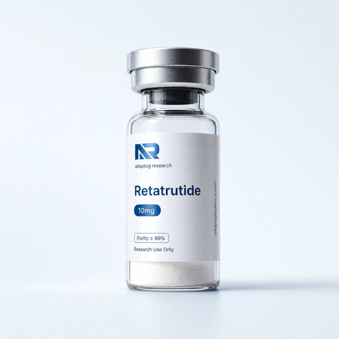 Retatrutide research peptide vial