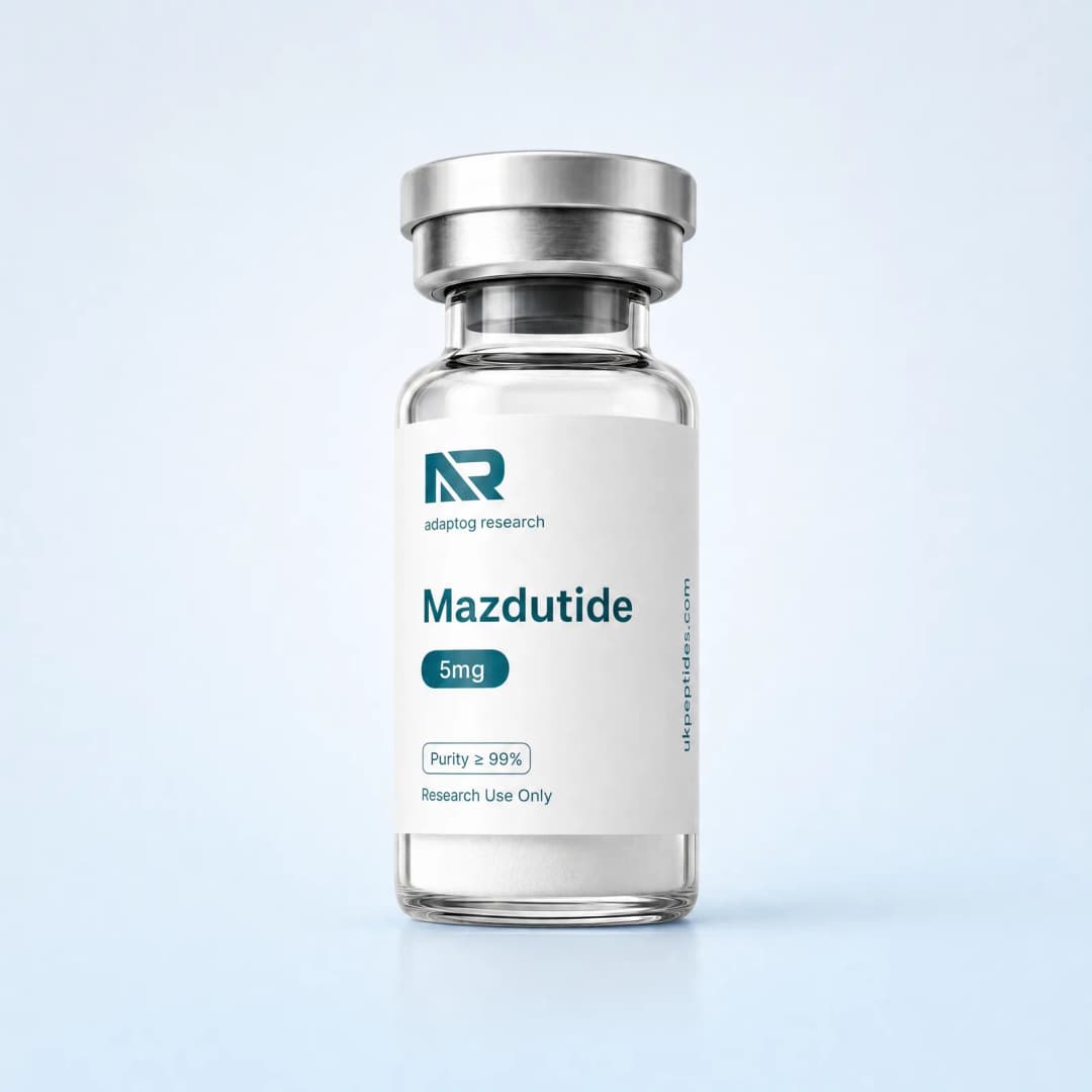 Mazdutide research peptide vial