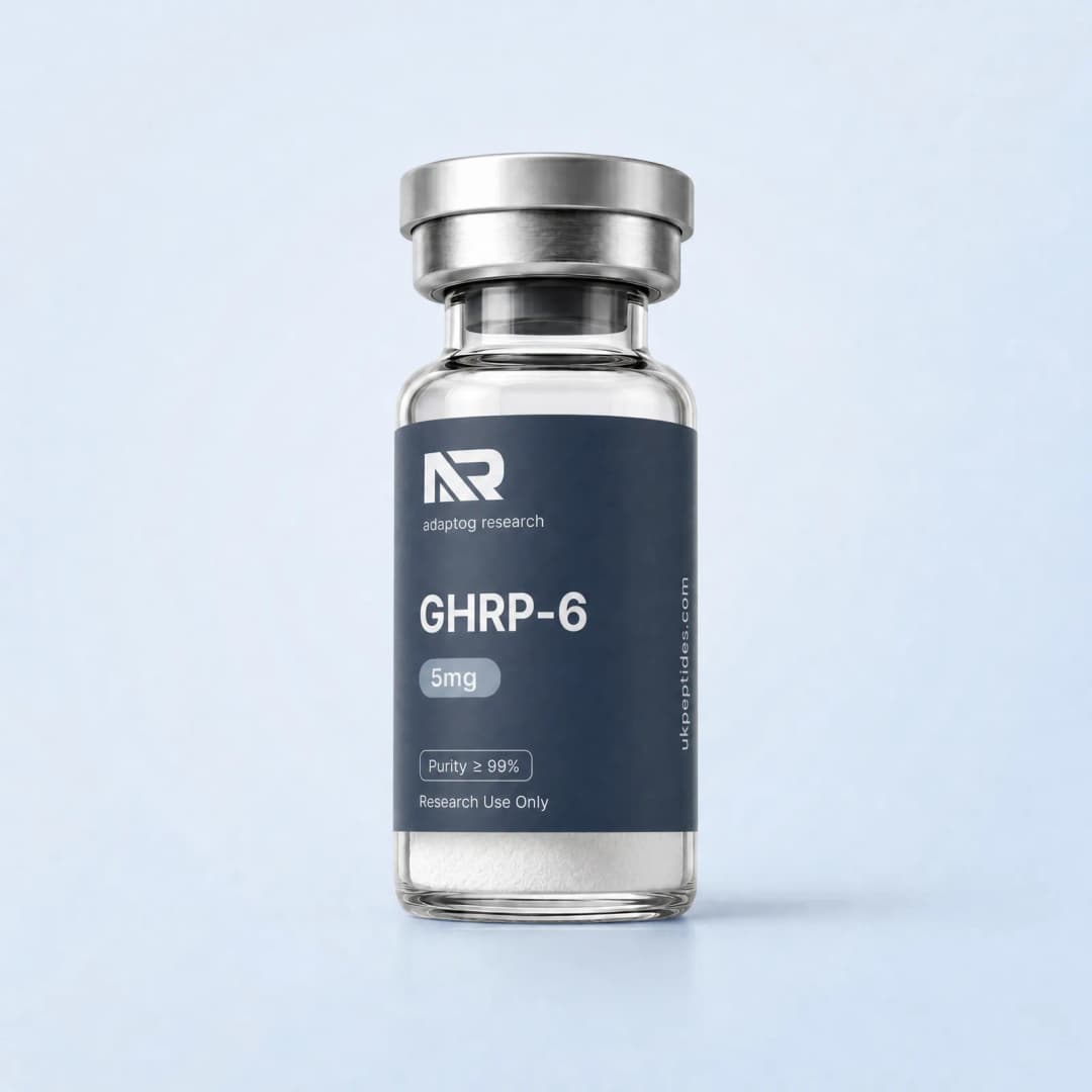 GHRP-6 research peptide vial